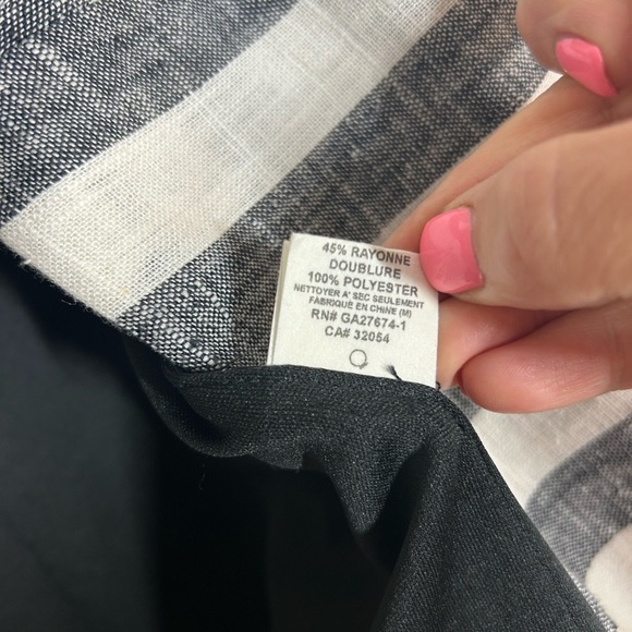 Anthropologie Eva Franco Oversized Striped Linen Blend Blazer Jacket Size SP - Picture 5 of 14